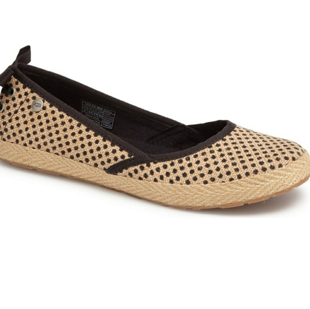 Sold Ugg cute Burlap  slip on Flats - Picture 3 of 8